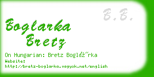 boglarka bretz business card